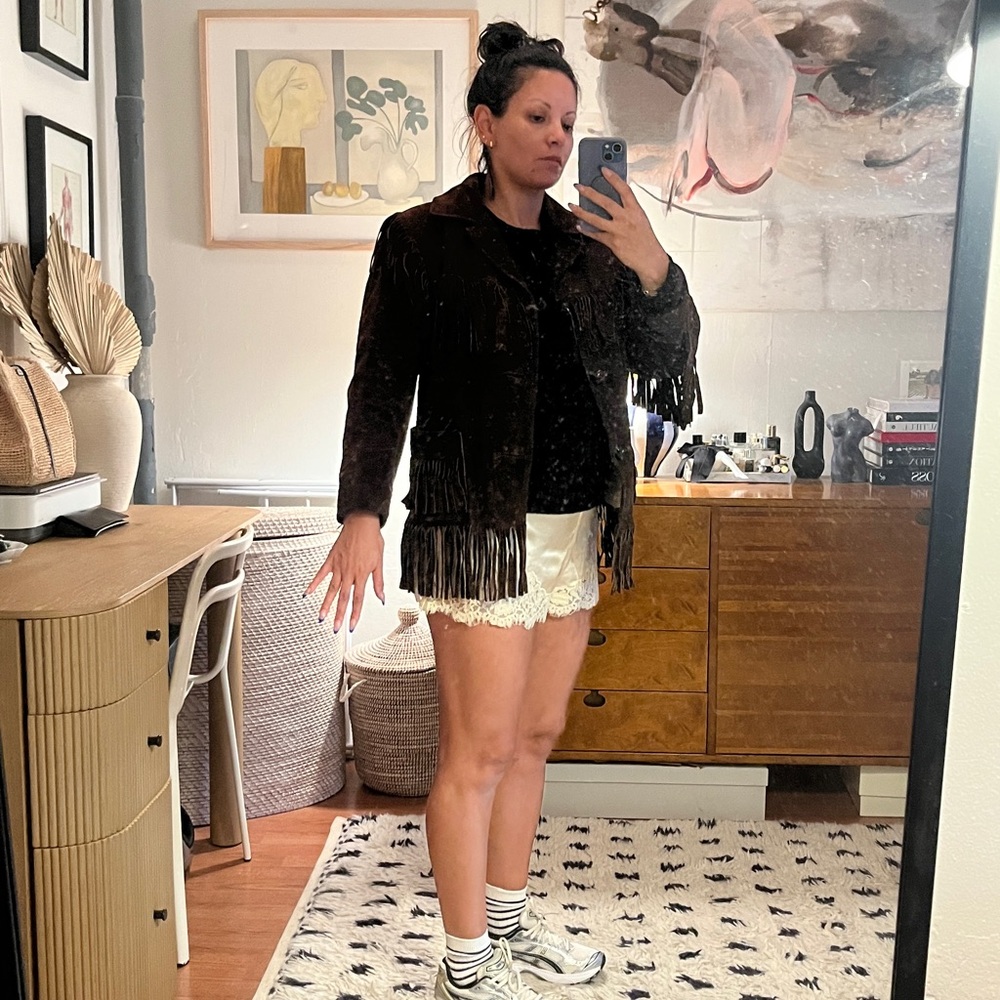 Brown Suede Fringe Jacket - Picture 5 of 13